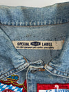 Vintage FC Bayern München Patch Denim Vest Light Wash (XL)
