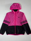 Adidas 3-Stripes Hooded Track Jacket – Pink/Black (S/M)