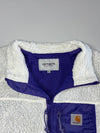 Carhartt WIP Sherpa Fleece Jacket White/Purple Collar (M/L)