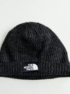 Vintage The North Face Black Fisherman Ribbed Beanie (H-9 inches/W-22)