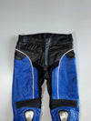 Goyamoto Blue/Black Leather Motorcycle Pants With Sliders  (W:34|L:40)