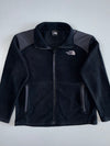 The North Face Polartec Full Zip Fleece Jacket | Black Grey Panel (L)