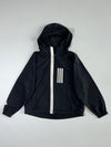 Adidas Black Hooded Windbreaker (White Stripes) (S)