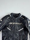 ICON Vintage Black Genuine Leather Armoured Moto Racing Jacket Padded (L)
