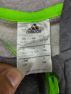 Adidas Grey 3-Stripes Neon Zip Full-Zip Hoodie (S)