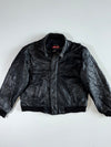 Duratrak Thinsulate Black Leather Bomber Jacket (XL/2XL)