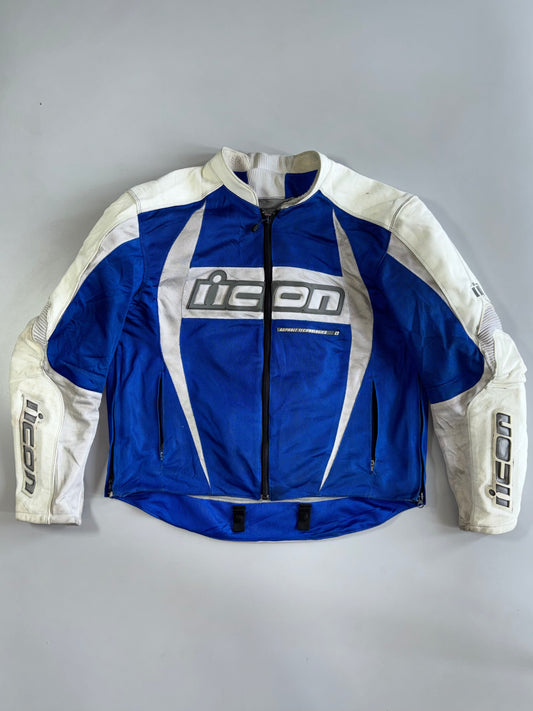 Icon ARC Mesh | Asphalt Technologies Perforated Leather | Mesh Moto Jacket (Paded)(XL)
