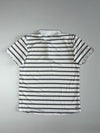 Adidas Golf Striped Polo Shirt White/Black Multi-stripe (M)