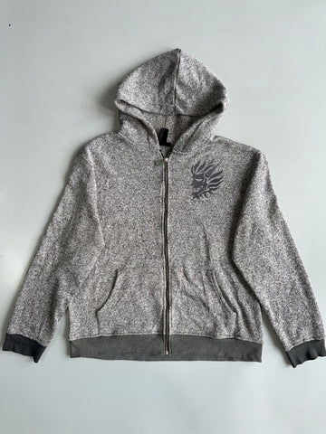 Oni Demon Graphic Zip-Up Hoodie (XL)