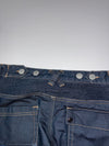 Overlap French Denim Co. Dark Indigo Biker Moto Jeans Knee Paded (W:34) (L:45)