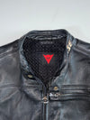 Dainese Black Leather Armoured Motorcycle Racing Jacket Padded (M)