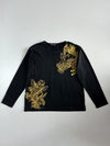 H’s Bondrain Black Dragon & Koi Embroidered Long Sleeve Tee (Xl)