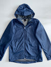 Adidas Vintage Navy Blue Hooded Mesh-Lined Windbreaker Rain Jacket Size (L)