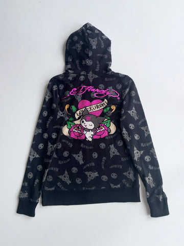 Ed Hardy x Kuromi Zip-Up Hoodie W/ Rhine stones Women's (S)