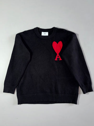 Ami Paris Black Knit Sweater – (S)
