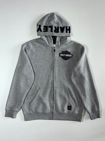 Harley-Davidson Bar & Shield Logo Full Zip Hoodie Grey Men’s (L)
