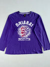 Oni Arai “Black Soul Modern Clash” Oni Demon Graphic Long Sleeve Tee – Purple (XL)