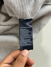 Tommy Hilfiger Grey Textured Waffle Knit Quarter Zip Sweater – Organic Cotton (M)