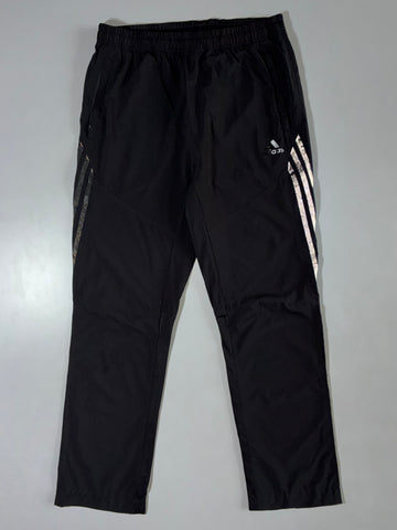 Adidas Black Track Pants with Silver Stripes Elastic (W:30|L:39)