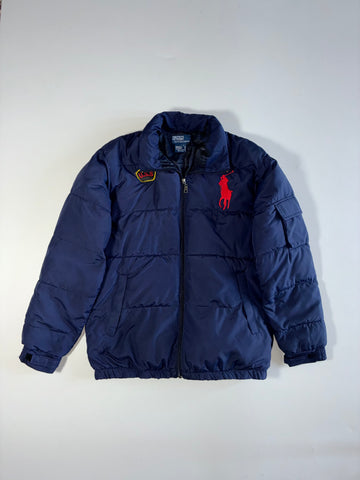Polo Ralph Lauren Navy Big Pony Puffer Jacket – (L)