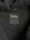 National Geographic Black Sherpa Fleece Zip-Up Hooded Jacket (L)