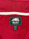 Roots Canada “Toronto” Embroidered Zip-Up Hoodie – Burgundy, (S)