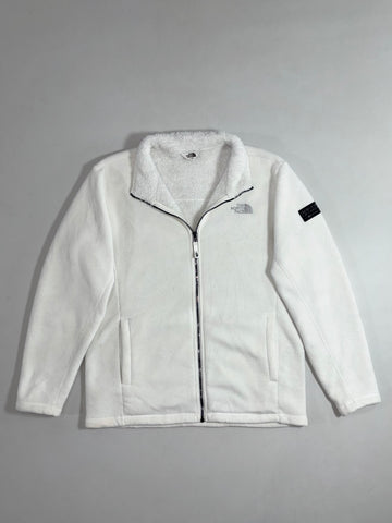 The North Face Sherpa Collar Fleece Zip Jacket – White (L)
