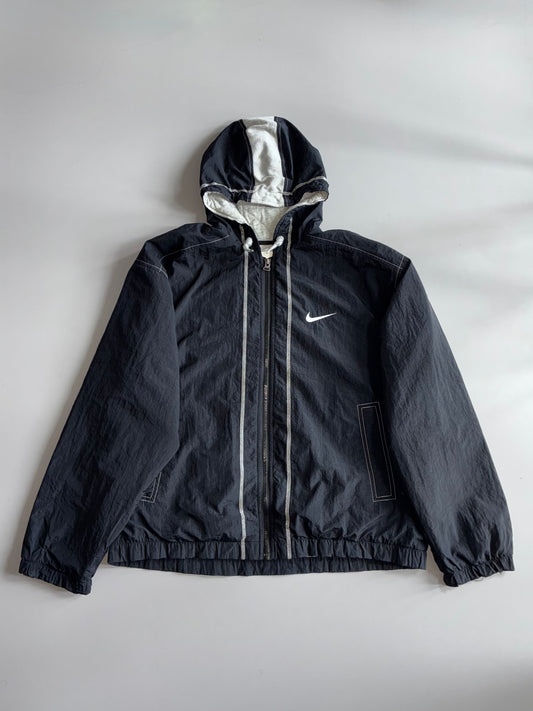 Nike Vintage Hooded Windbreaker Jacket Black (XL)