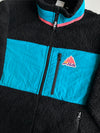 FILA Colorblock Sherpa Fleece Jacket – Black/Blue/Pink (S)