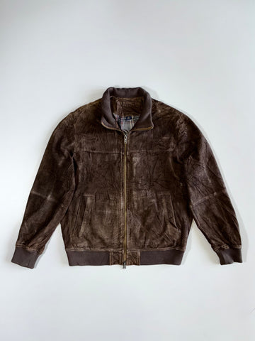 Brooks Brothers Premium Original Double Zipper Sued Leather Jacket (L)