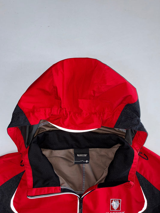 Black Yak | Extreme Series Technical Shell Jacket and detachable cap Red & Black (XL)