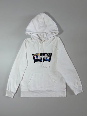 Levi’s Batwing Logo Pullover Hoodie – White (M)