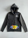 Nippon Blue Fighter Luchador Graphic Zip Hoodie (S/M)