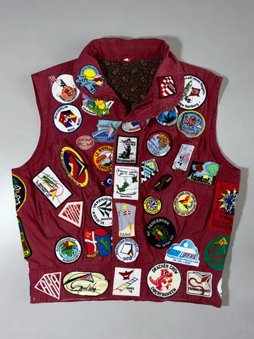 Vintage Kite Festival Patchwork  Vest (XL)