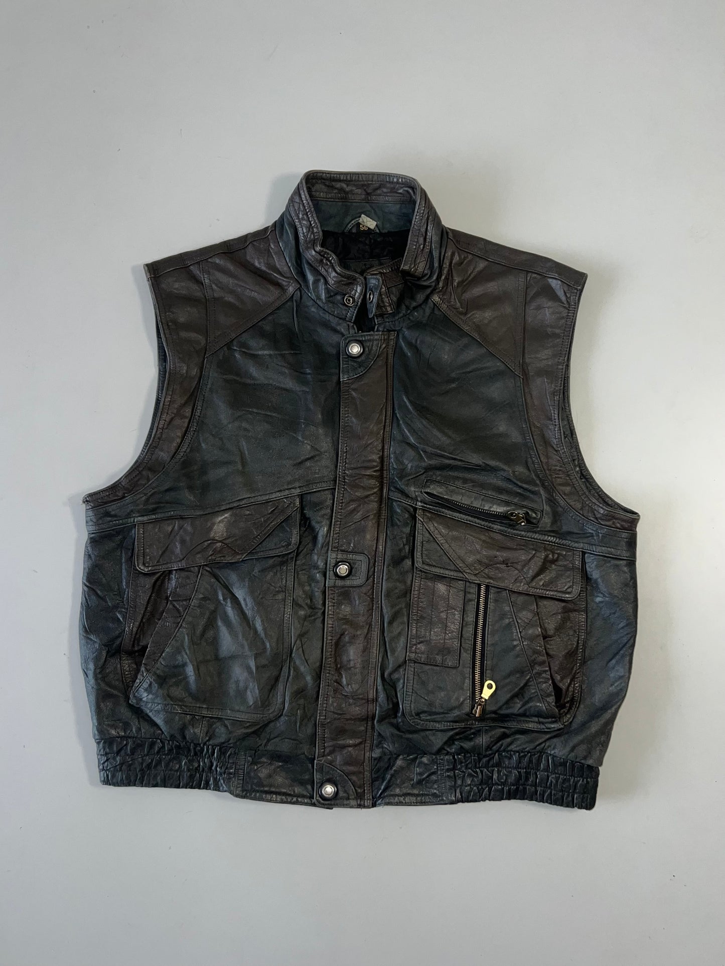 !                                                                                                                Super Premium Original Leather Utility Jacket (XL)