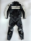 Berik-70 Racing Pure Leather Motorcycle Suit 2 Piece Set Plus Alpinestars sliders (Leather Jacket Size :S) (Biker Pant :W:28 |L:36)