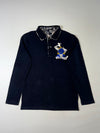 Big Train Osaka Japanese Oni Embroidered Long Sleeve Polo (L)
