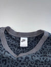 Nike Leopard Print Fleece Crewneck with Gold Swoosh(Xl/2Xl)