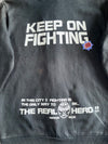Nippon Blue Fighter Luchador Graphic Zip Hoodie (S/M)
