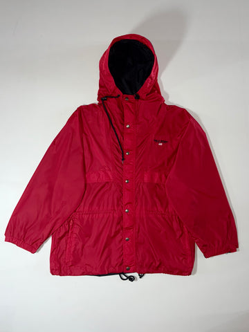 Vintage Polo Sport Ralph Lauren Red Hooded Windbreaker Jacket (2XL)