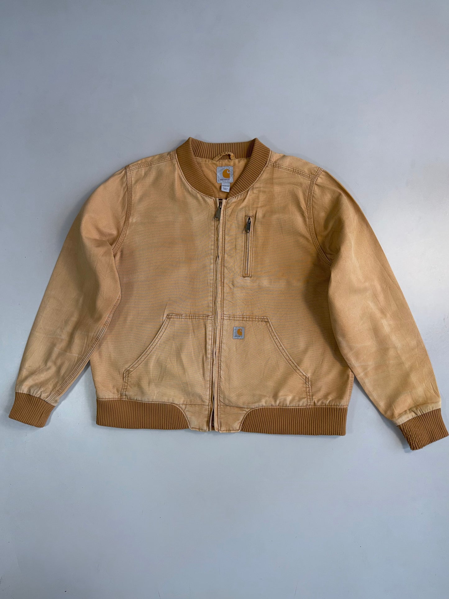 !      Carhartt Sandstone Canvas Bomber Jacket – Desert Tan (XL)
