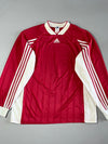 Vintage 90s Adidas Red & White Long Sleeve (2XL)