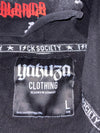 Yakuza Clothing Skull  Quarter-Zip Hoodie With Skull mask Black (M)