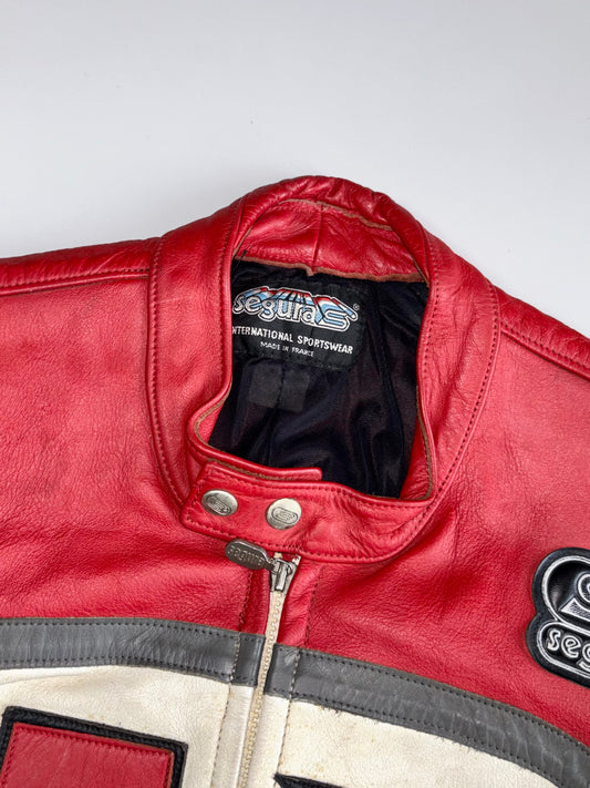 Vintage Segura X Kawasaki Original Pure Leather Racing Jacket - Made In France (M)