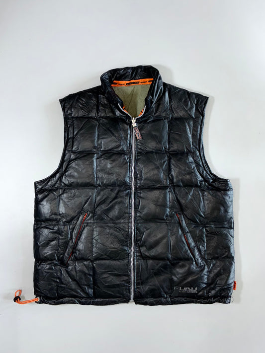 Fubu Premium Original Pure Puffer Half Leather Jacket (2Xl)