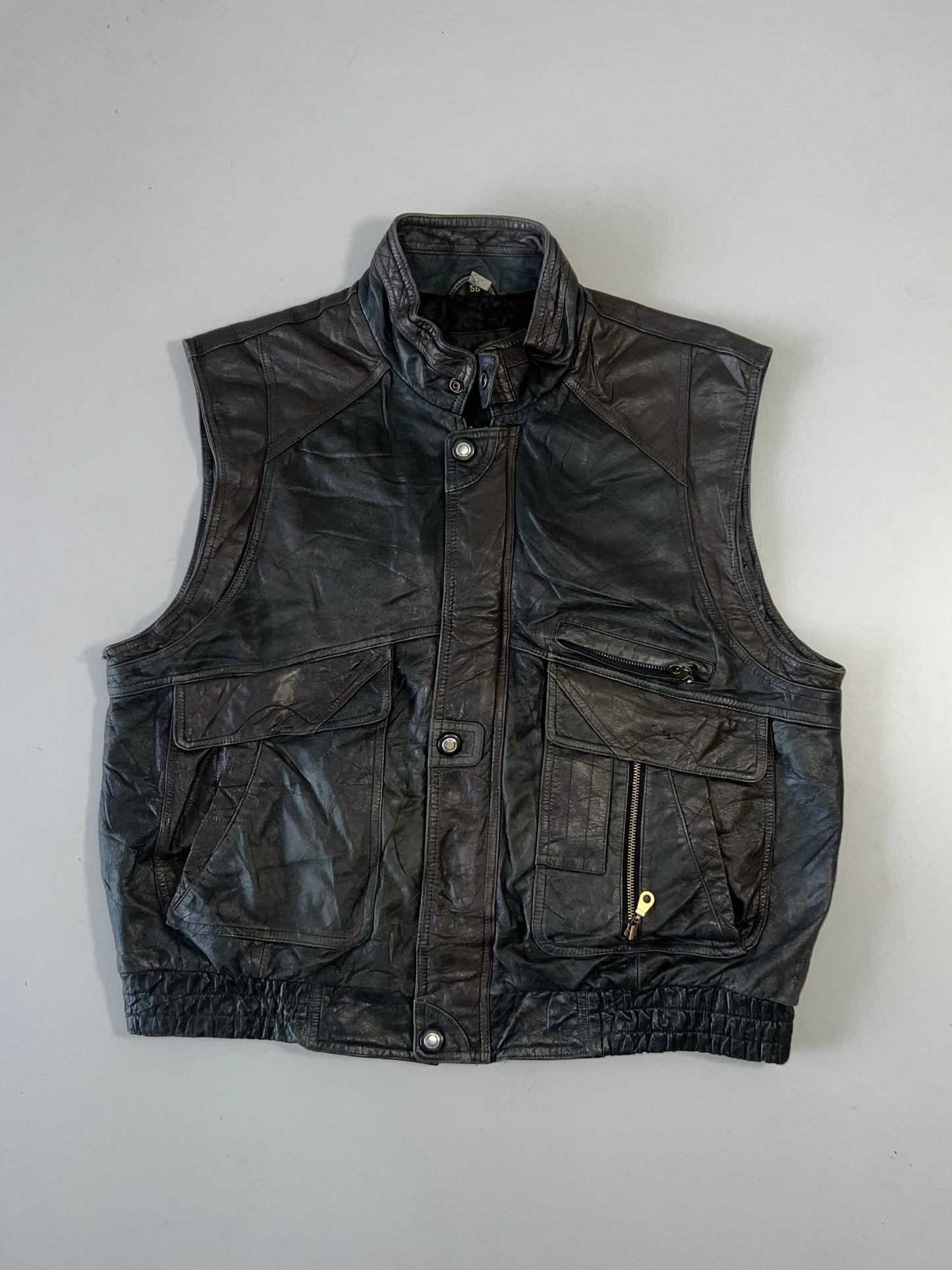 !                                                                                                                Super Premium Original Leather Utility Jacket (XL)