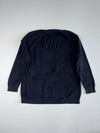 Stone Island Black Ribbed Knit Crewneck Sweater with Sleeve Badge (2XL)