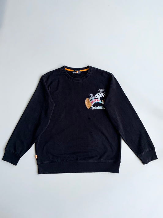 Timberland Graphic Crewneck Sweatshirt Black “Walk The Talk” (XL)