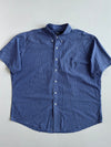 Polo Ralph Lauren Blue Check Short Sleeve Button-Down Shirt (4Xl)