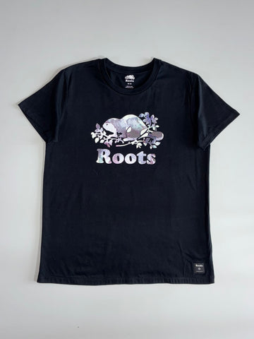 Roots Metallic Beaver Graphic T-Shirt – Black (M)